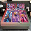 3Pcs K-Pop Demon Hunters Printed Chipless Bed Sheet Set With Multiple Sizes Bed Cover Bedding Decoration Machine Washable