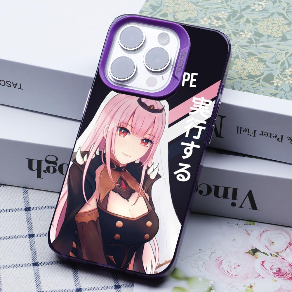 Holo Mori Calliope Purple Translucent Mobile Phone Case for iPhone 17 16 15 14 13 12 11 X XR XS Air Pro Max Plus Colorful Cover