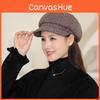 Plaid Outdoor Beret Thickened Sun Protection Hat Fashionable Gift Breathable