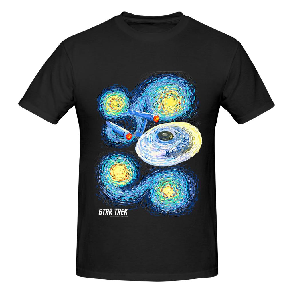 1 Piece Night Paint Funny Graphic 100 Cotton Tshirt Star Treks Tops Tees For Unisex