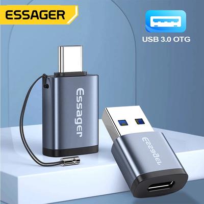 Essager USB 3,0 Type-C OTG адаптер Type C USB C конвертер «папа-женщина» для Macbook Xiaomi Samsung S20 USBC OTG разъем