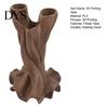 3D Printed Flower Vase Vase, Matte Wood Grain Double Tube Ornament, Mid Unique Resin Holder Century Style Floral Arrangement, for Dried Flowers