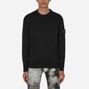 STONE ISLAND Мужской джемпер из шерсти ягненка с круглым вырезом 'Черный' 7715508A3-V0029