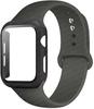 Для ремешков Apple Watch 46 мм 44 мм 41 мм 40 мм 45 мм 42 мм Силиконовый браслет correas iwatch Серия 10 9 8 7 6 SE 3 11 Стекло+Чехол+Ремешок
