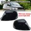 Крышка накладка бокового зеркала для Volkswagen T5 T6 TRANSPORTER Amarok 2010 2011- черная с отверстием для системы помощи при смене полосы автомобильные аксессуары