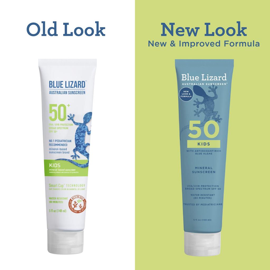 Blue Lizard Australian Sunscreen Детский минеральный солнцезащитный крем, SPF 50, 148 мл (5 жидких унций)