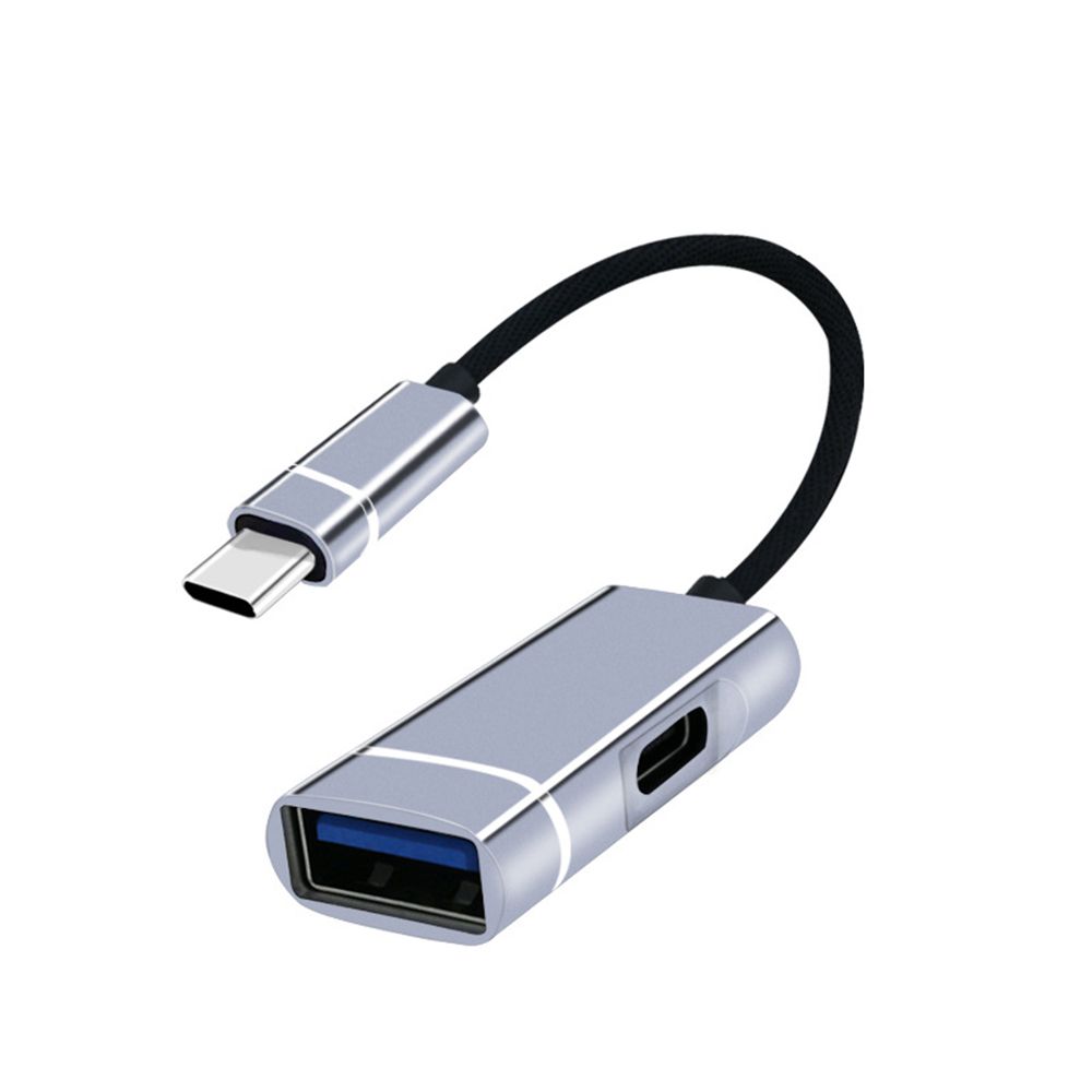 Mobile Phone Data Sync Splitter Power Supply Converter USB 3.0 PD Fast Charging Type-C OTG Adapter