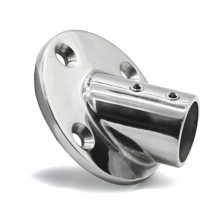 316 нержавеющая сталь 45 градусов поручень для палубы лодки поручни круглое основание для 1" труба части лодки аксессуары