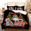3D Santa Claus Bedding Set New Year Duvet Cover 2/3 Christmas Bedding AU210 * 210 Full Size Christmas Atmosphere Decoration