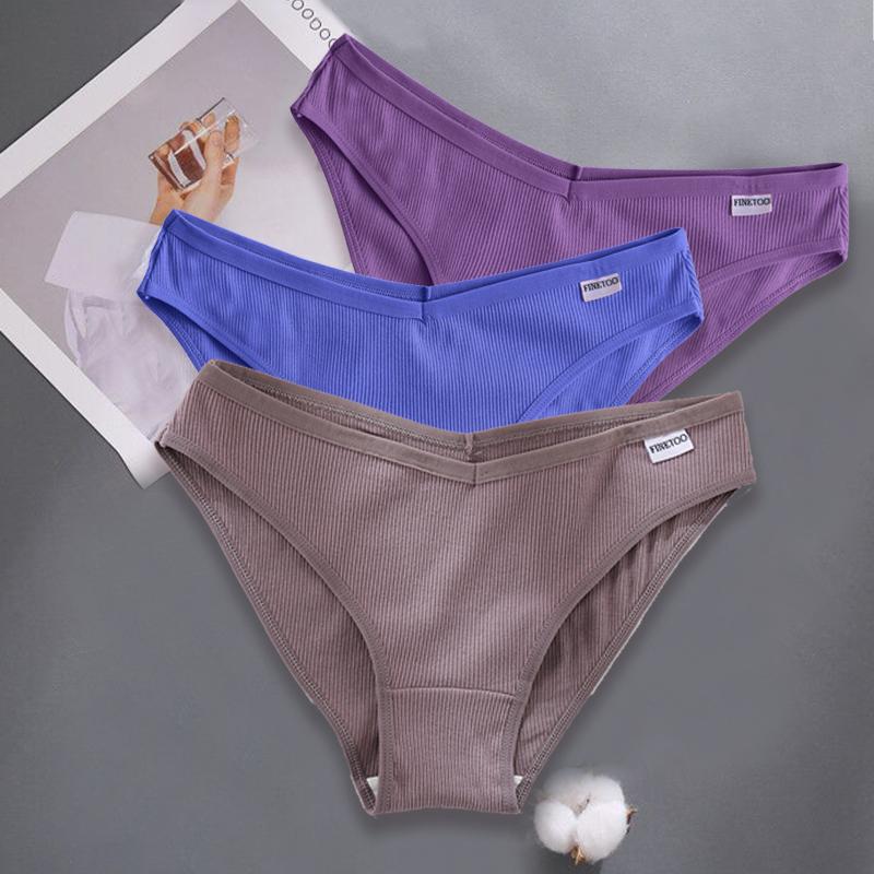 FINETOO 3 шт./компл. M-XXL женские сексуальные хлопковые трусики нижнее белье женские трусы женские трусы хлопковые трусики нижнее белье для девочек