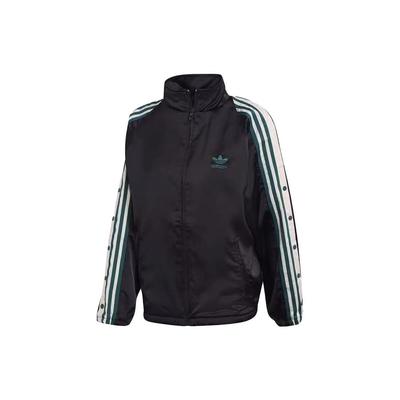 adidas Оригинальная свободная куртка с вышитым логотипом и боковым карманом, куртка унисекс, черная DH4600