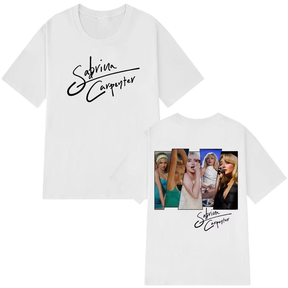 Sabrina Carpenter 2025 Tour Graphic T Shirt Men Women Hip-hop T-shirt Short-sleeved Cotton Fashion Harajuku T-shirts Streetwear