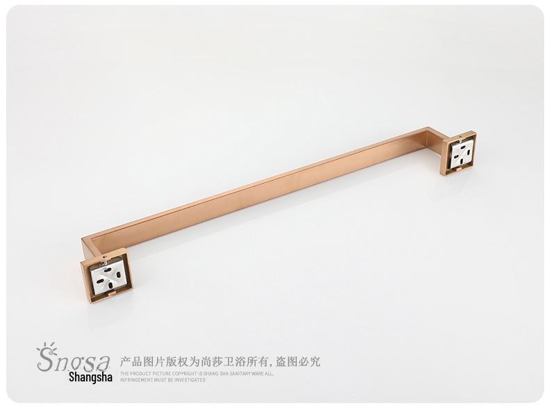 Набор для ванной из матовой нержавеющей стали 304 цвета розового золота: Полка для полотенец, Кольцо для полотенца, Держатель для бумажных полотенец, Крючок.