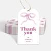 50PCS Pink Thank You Hanging Tags with 10m Ropes DIY Packaging Hang Labels Bowknot Accessories Wrapping Card Festival Favors