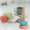 Wooden Yarn Holder Single or Double Yarn Skein Holder Desk Yarn Thread Dispenser Spinner for Crocheting Twirling Yarn Knitting Embroidery Accessory