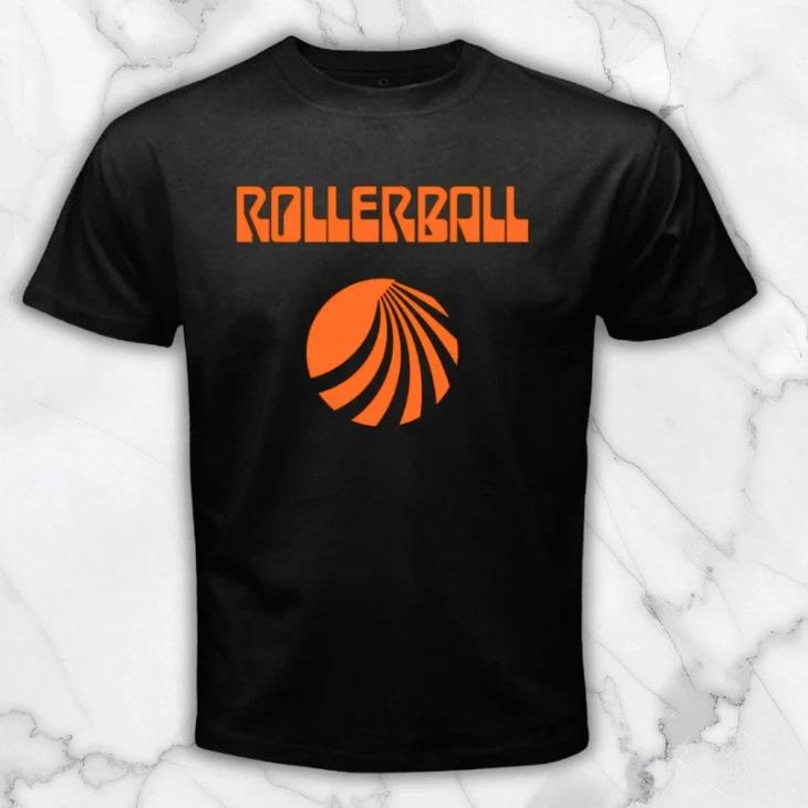 Rollerball Movie James Caan Men's Black Graphic T Shirt Freeships