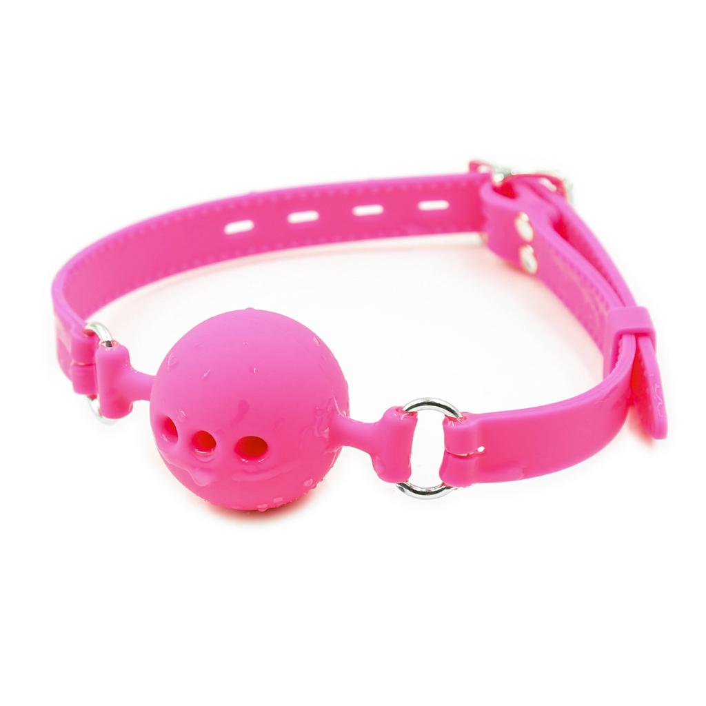 SM gag sex ball with hole soft rubber gag large, medium and small full silicone gag export source sex gag