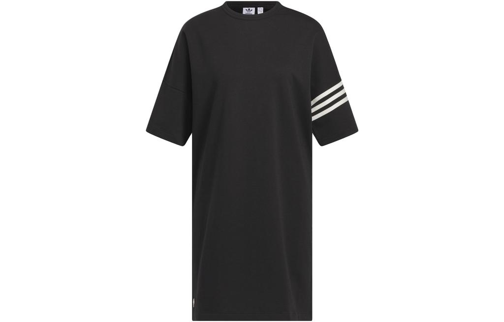 adidas Оригинальное платье с коротким рукавом женское черное IB7309