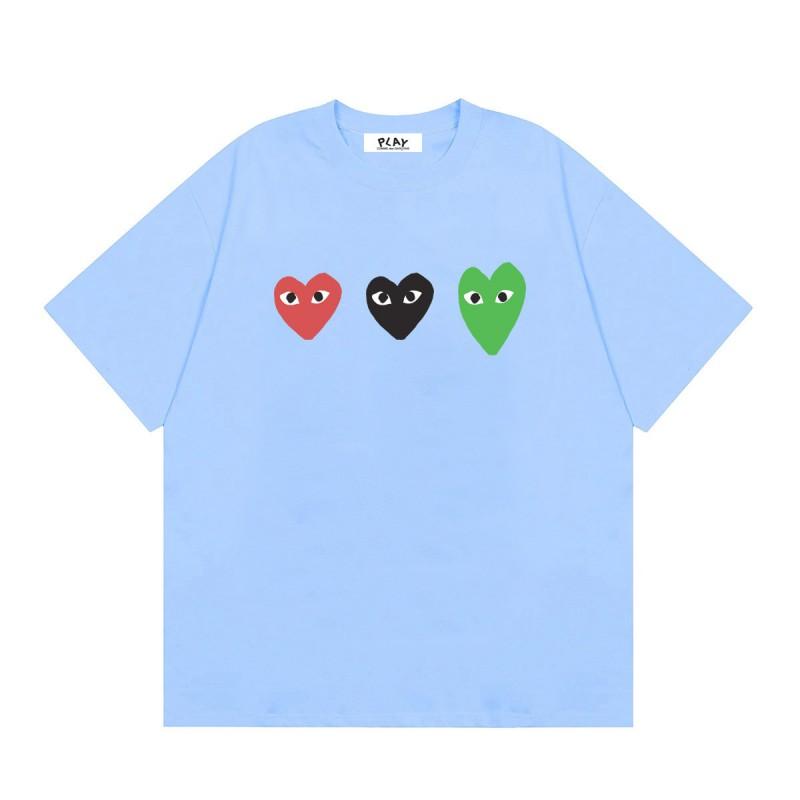 Unisex Casual Loose Fit Cotton T-Shirt With Heart Print Short Sleeve Tee Youth
