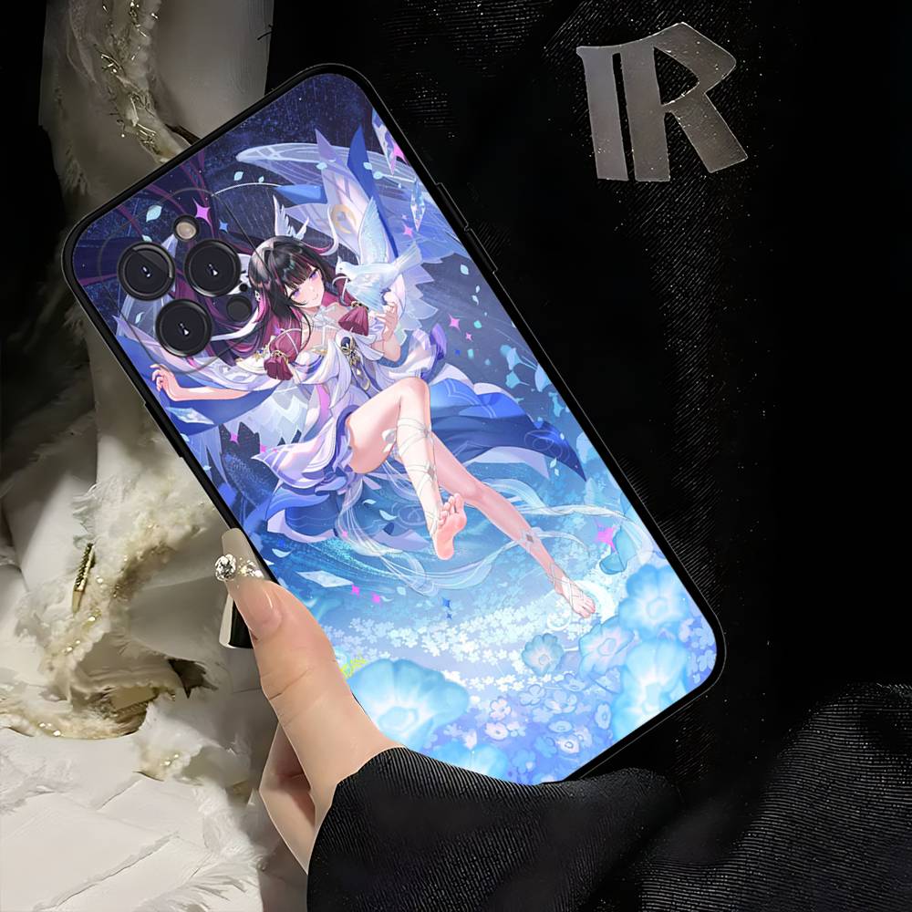 Чехол для телефона Genshin Impact Коломбина Для IPhone 14 Plus 13 Mini 11 16 15 17 Pro Max Защита Ударопрочный