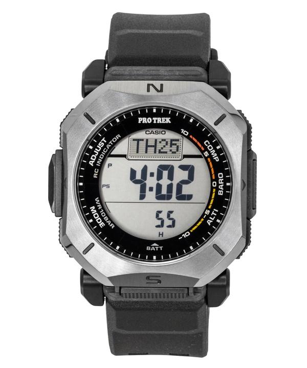 Casio Pro Trek Цифровые Радиоуправляемые Часы с Резиновым Ремешком, Работающие от Солнечной Батареи, PRW-69Y-1, 100M, Мужские