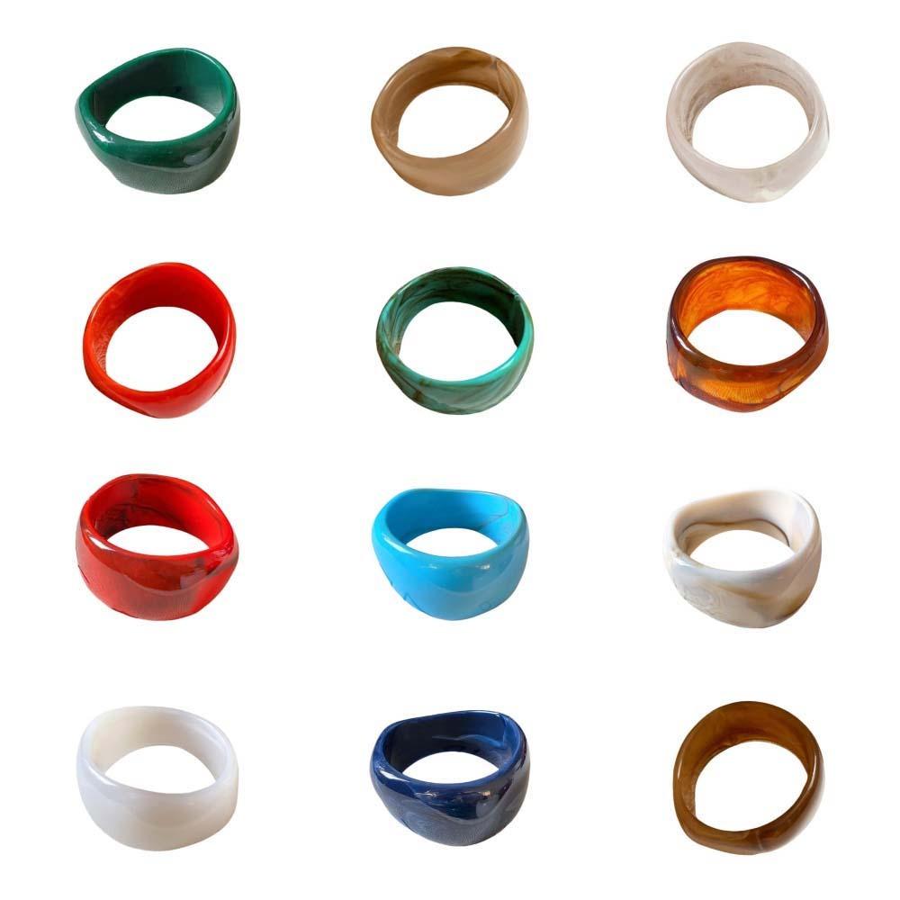 Exaggerated Wide Chunky Bangles Irregular Hand Ring Geometric Bracelets  Women