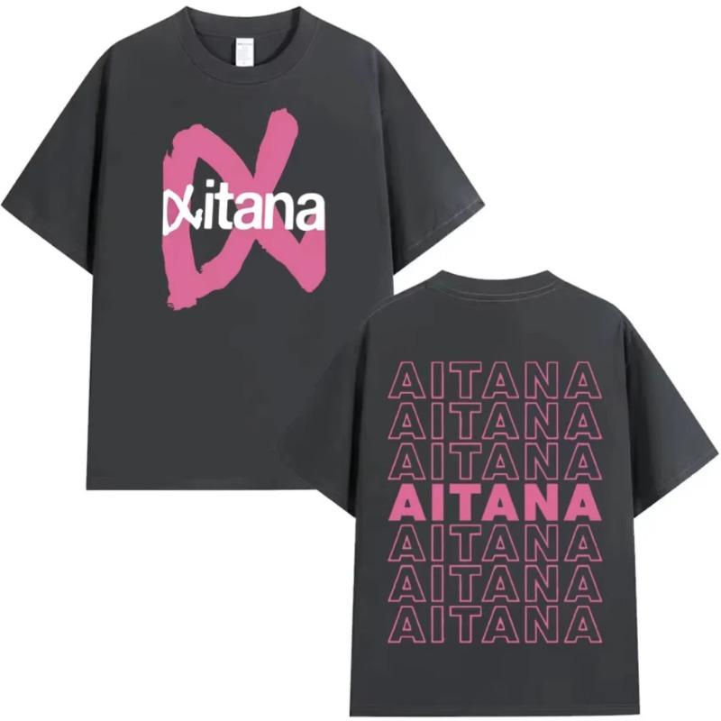 Summer Trendy 2026 Singer Aitana Ocana Tour Hippie T Shirt Cotton Tshirt Men's Y2K Casual Short Sleeves Tops Streetwear