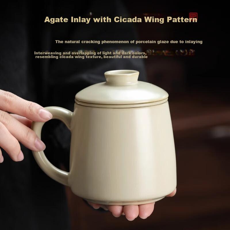 Creative Ceramic Cup, Tea Cup with Tea-Water Separation, Mug, Water Cup, Office And Home Use, Tea Brewing Cup