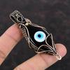Черный цвет кулон от сглаза, медная проволока, обернутая кулоном от сглаза, оригинальный кулон с драгоценными камнями, медные украшения для подарка, кулон ручной работы