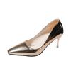 2024 High Heel Thin Heels Pumps Office & Career Slip-on Shoes Female 2024 Hot Sale Spring/autumn Metal Decoration Solid Pumps