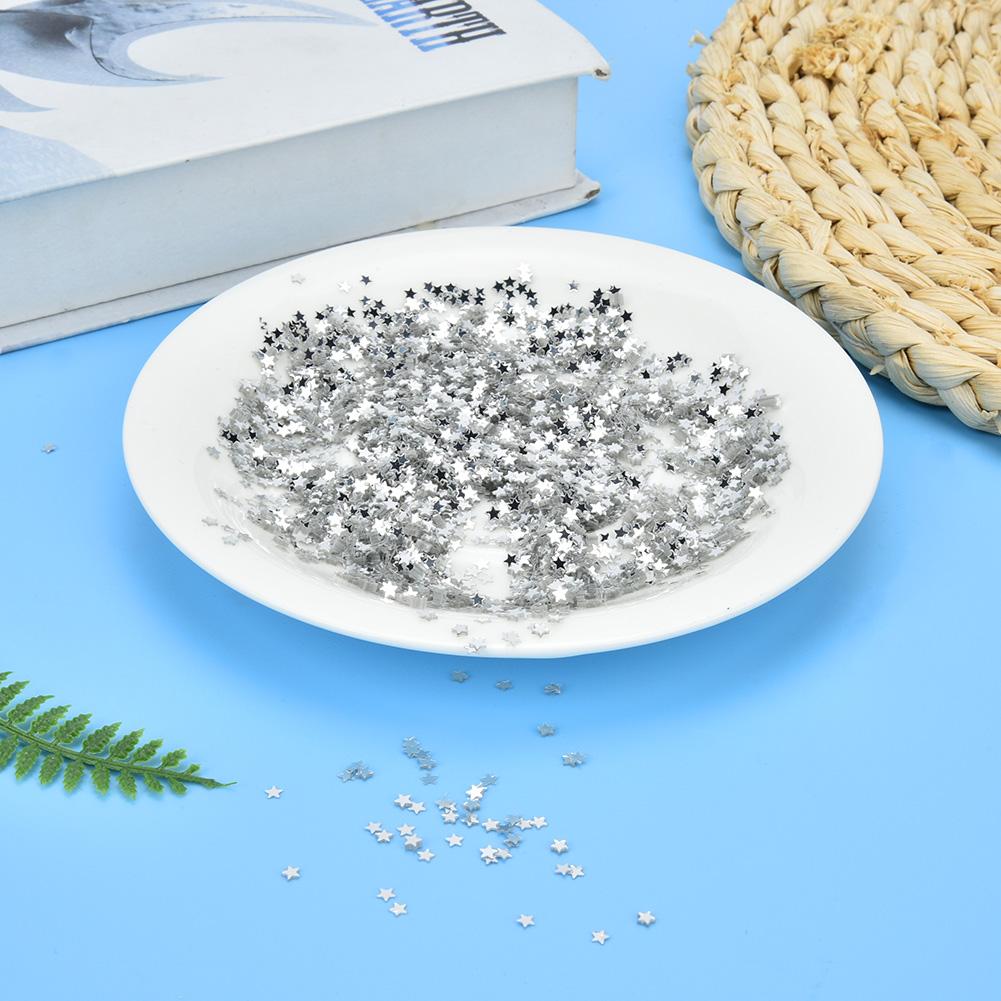 50 г DIY PET без отверстий в форме звезды блестки для дня рождения одежда аксессуары(Серебряный)