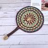 Bohemian Seagrass Woven Fan Vintage Cattail Fan Decorative Handheld Fans Outdoor