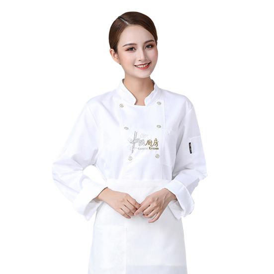 Пальто шеф-повара с воротником-стойкой, длинными рукавами, карманами, дышащей дышащей грязезащитной одеждой для приготовления пищи, мужской и женской рабочей униформой шеф-повара, курткой для ресторана
