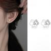 Clover Diamond Stud Earrings Women's New Trendy Earrings Light Luxury Niche High-end Temperament Earrings