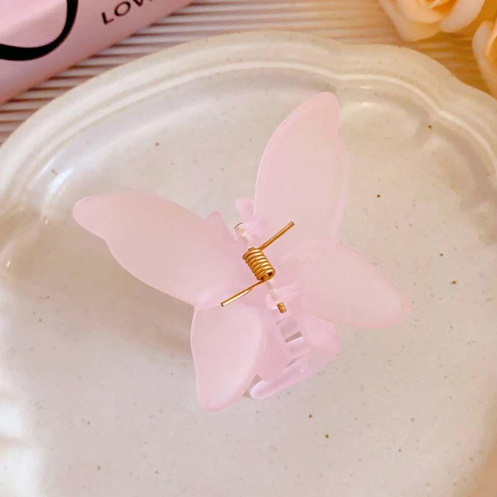 Заколка-клипса Бабочка Заколка для волос Акриловая заколка для волос Большая заколка-акула Матовая заколка-краб для волос с бабочкой Девочки