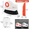 2 in 1 Groove Cleaning Brush, Window Track Cleaning Tools with Hidde n Scraper, Crevice Cleaner Tool for Sliding Door, Window Sill & Seal