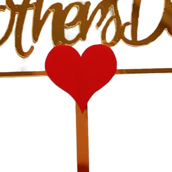 Yousheng Многофункциональный Топпер для торта без заусенцев, акриловый цветок розы, сердце, День матери, выбор кексов, товары для вечеринок