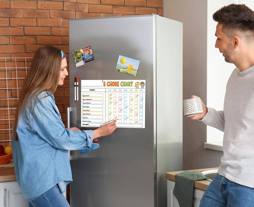 Inkdotpot Magnetic  Whiteboard Chore Chart Chore  Chart For  Refrigerator  - Dry Erase Behavior Chart For Kids