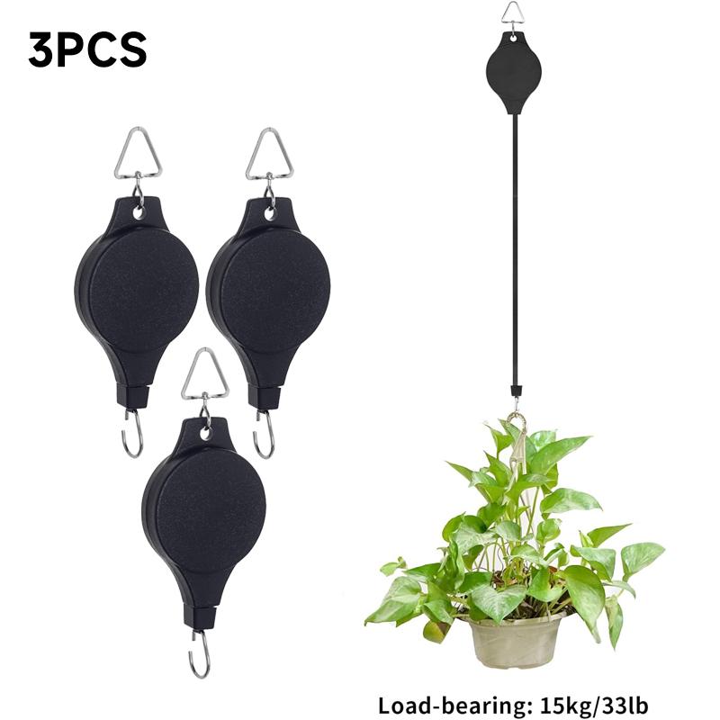 2 шт. крючок для растений, выдвижная вешалка для растений, легкодоступная подвесная корзина для цветов, садовые корзины, горшки и кормушка для птиц