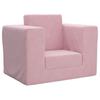 Kids  Sleeper Sofa Pink Soft Plush