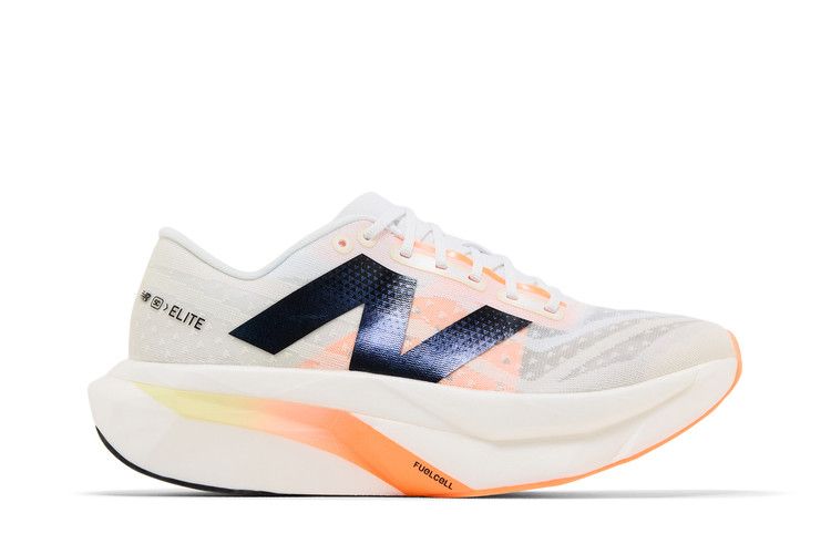 Женские кроссовки New Balance FuelCell SuperComp Elite v4 Белый Angora Горячий Манго (Женский)