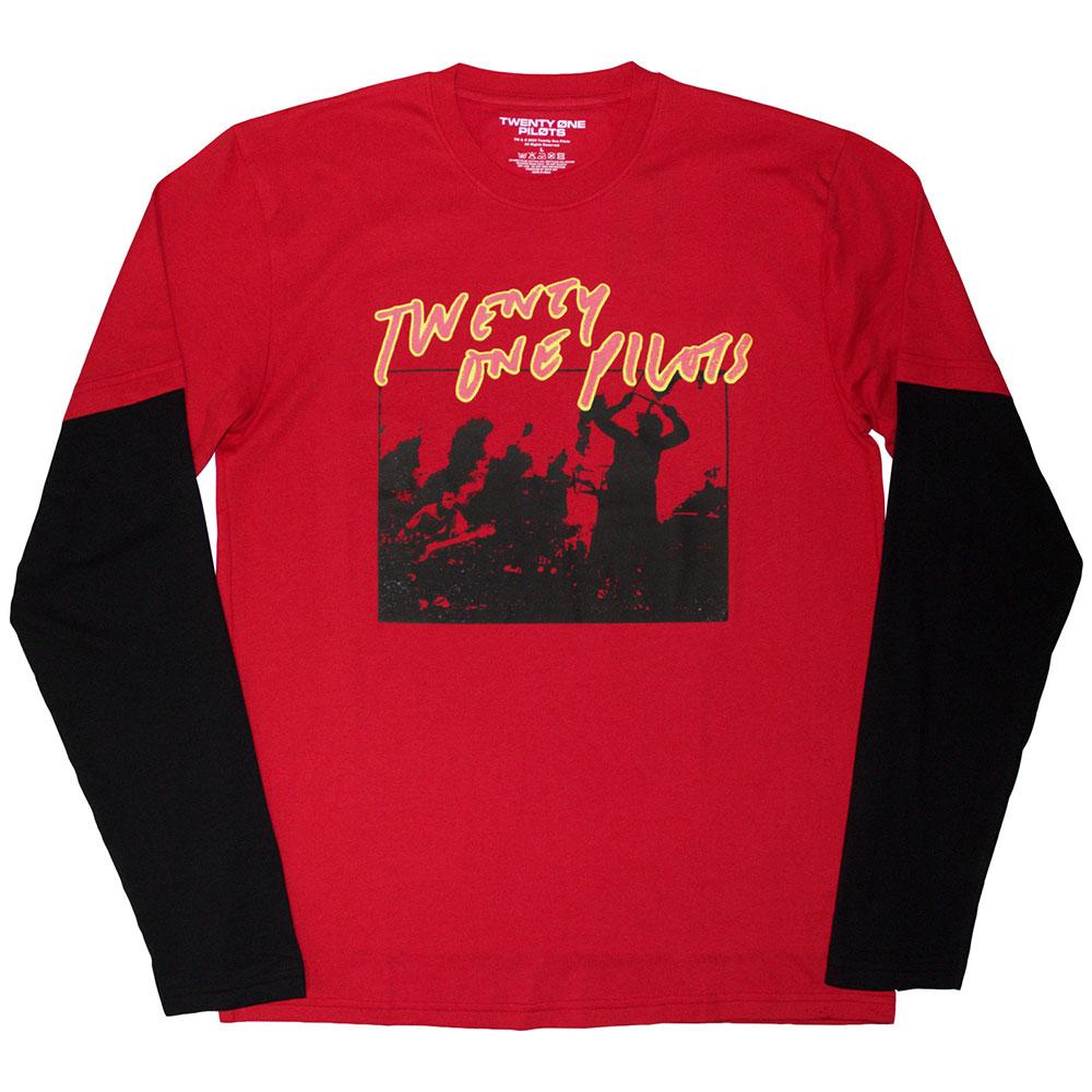 Twenty One Pilots Unisex Adult Scribble Layered Long-Sleeved T-Shirt