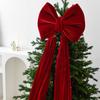 Рождественская елка бант подвеска украшения очень большой рождественский бант подвеска красный бархат для домашнего декора подарки для новогодней вечеринки украшение