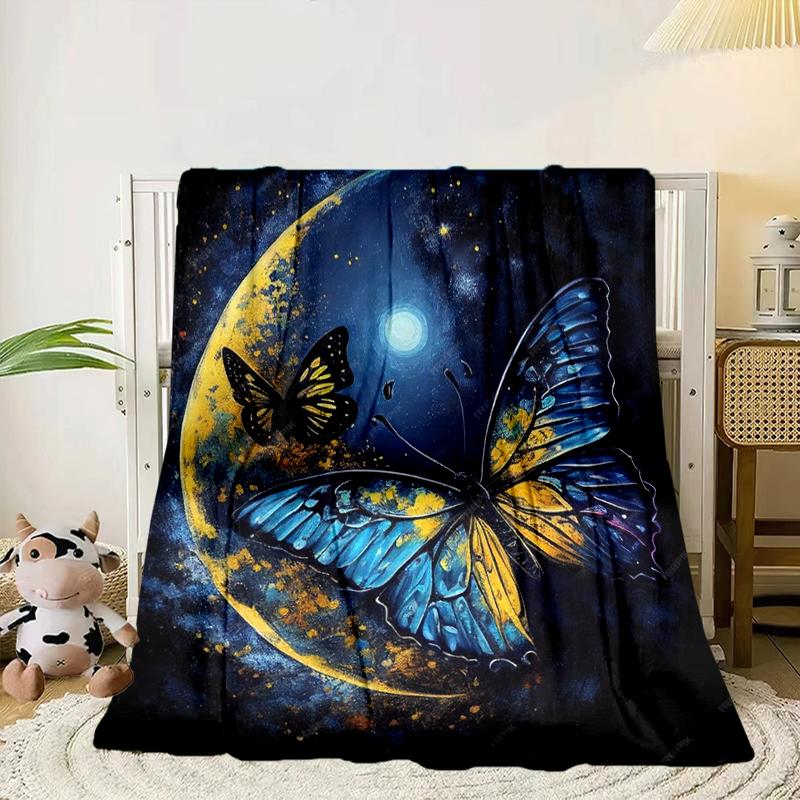 Neon Butterfly Dreamscape Blanket Flannel Blanket Throw Blanket Sofa Cover Blanket Soft Premium Blanket Picnic Blanket Tv Blanket Gifts