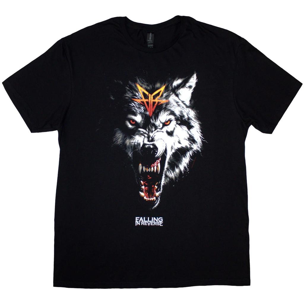Falling In Reverse Unisex T-Shirt Wolf Black (XL)
