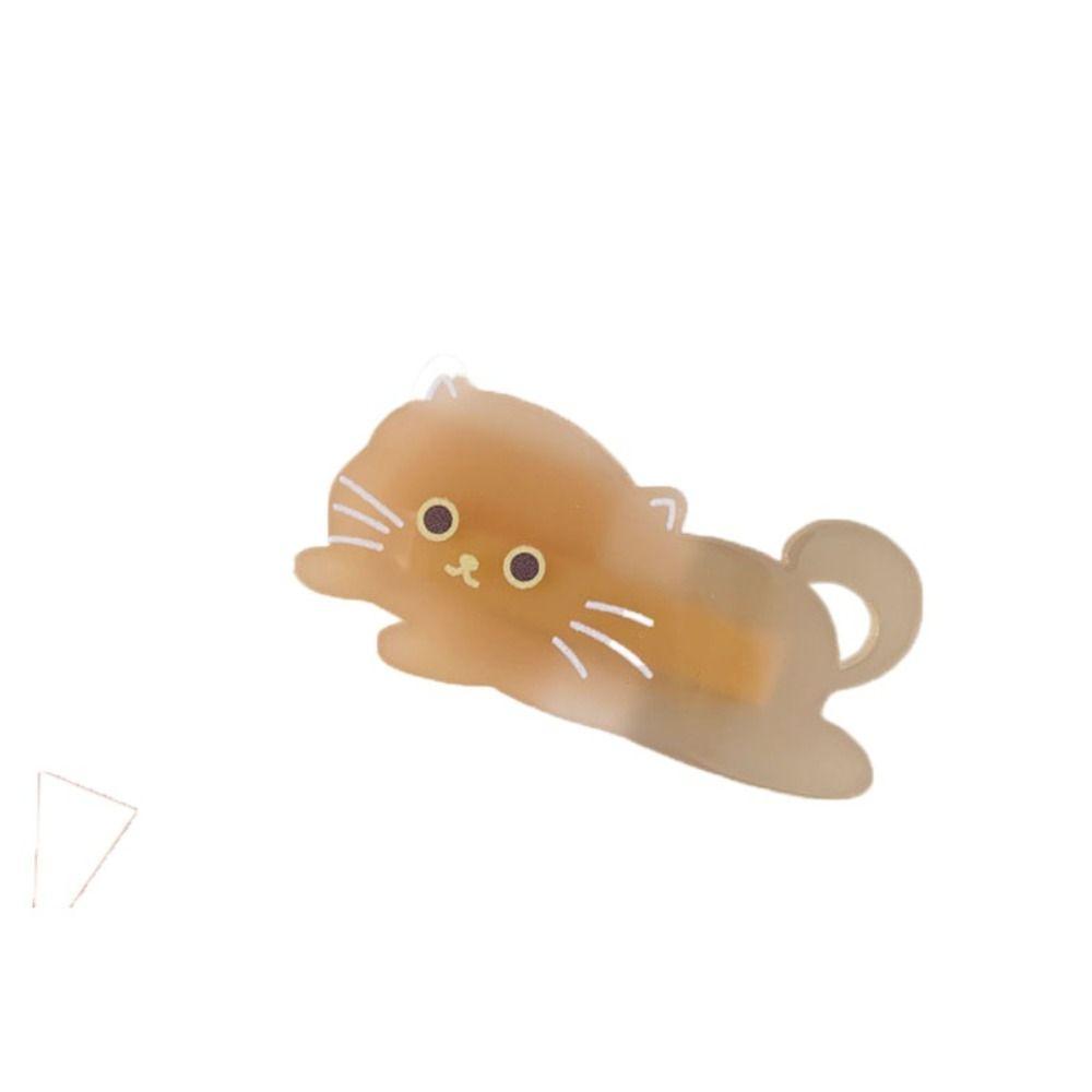 Cartoon Acetic Acid Hair Clip Colorful Cat Duckbill Clip Sweet Cat Hair Clip  Girls