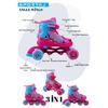 Angel Winged Illuminated Skates 2 2 Girl's Skates Silicone Wheel, 3 In 1 Wheel With Carrying Bag