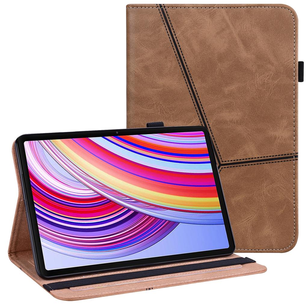 For Xiaomi Redmi Pad Pro/Pro 5G/Poco Pad 4G Case Line Imprinted PU Leather Card Holder Tablet Stand Cover