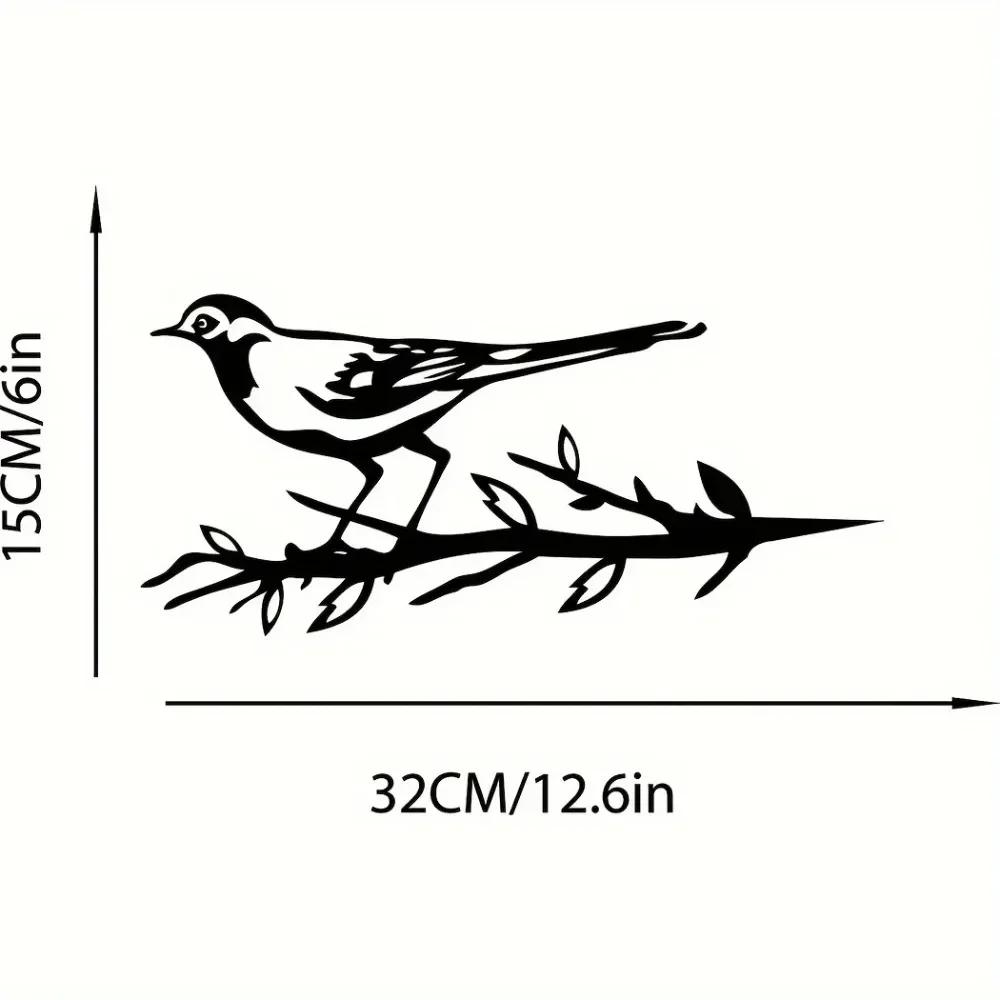 Стильная 1 шт. сорока металлическая птица садовое искусство на дереве дизайн наружного двора украшение для новоселья отличительный природный сад