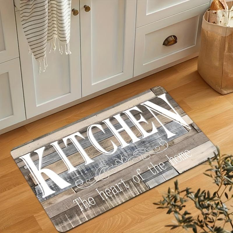 1pc Non-Slip Kitchen Mat, Creative Monogram Motif Floor Carpet, Rug for Indoors Outdoors Home Decor Room Supplies Spring Decor